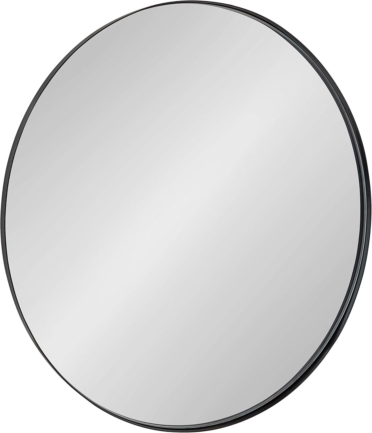 Kate and Laurel Rollo Modern Round Wall Mirror, 22 inch Diameter, Black, Beautiful Circular Mirror for Wall