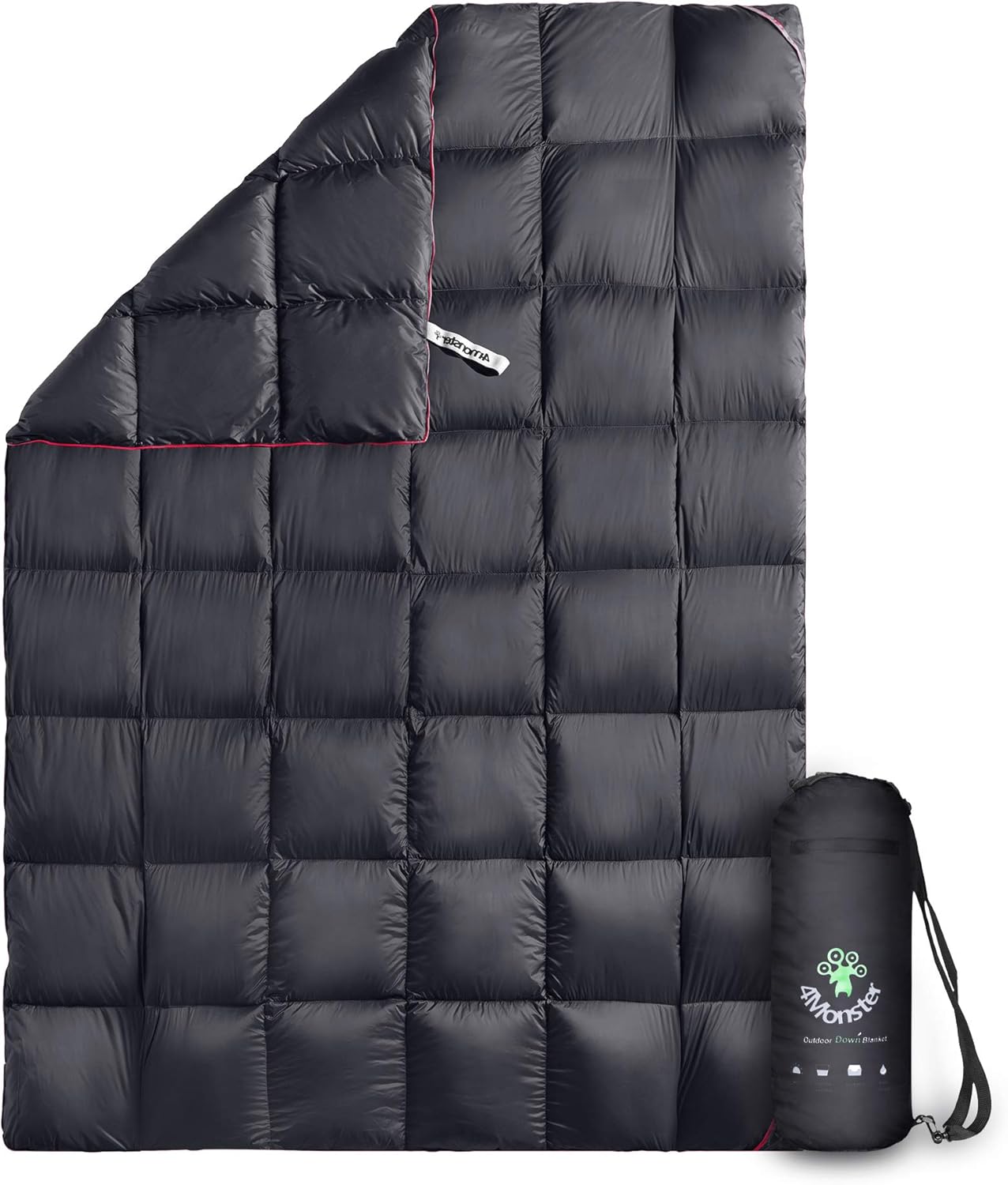 4Monster Outdoor Down Blankets Camping Blanket 650 Fill Travel Down Quilt Compact Waterproof for Picnics, Beach Trips, Camping and Backpacking