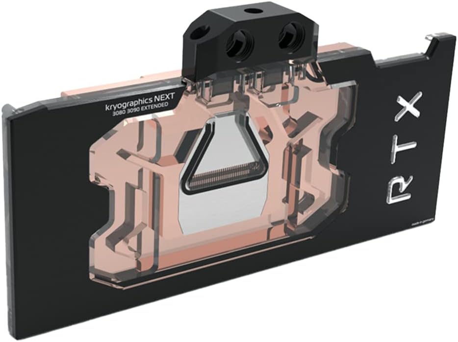 Aquacomputer Kryographics Next RTX 3080/3090 Extended GPU Water Block, Copper/Plexi