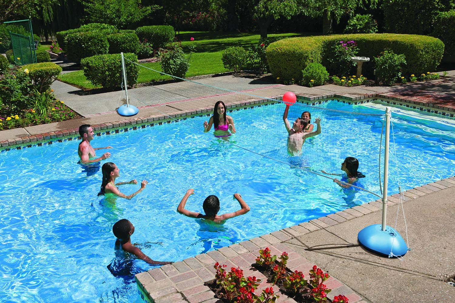 Poolmaster Across In Ground Swimming Pool Volleyball Pool Game Pack of 2