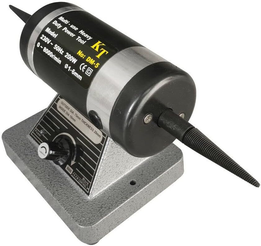 200W Electric Polisher Polishing Machine, Benchtop Buffer Polishing Machine Lathe Bench Polishing Grinder Jewelry 8000RPM Variable Speed for Metal Silver Jewelry Jade