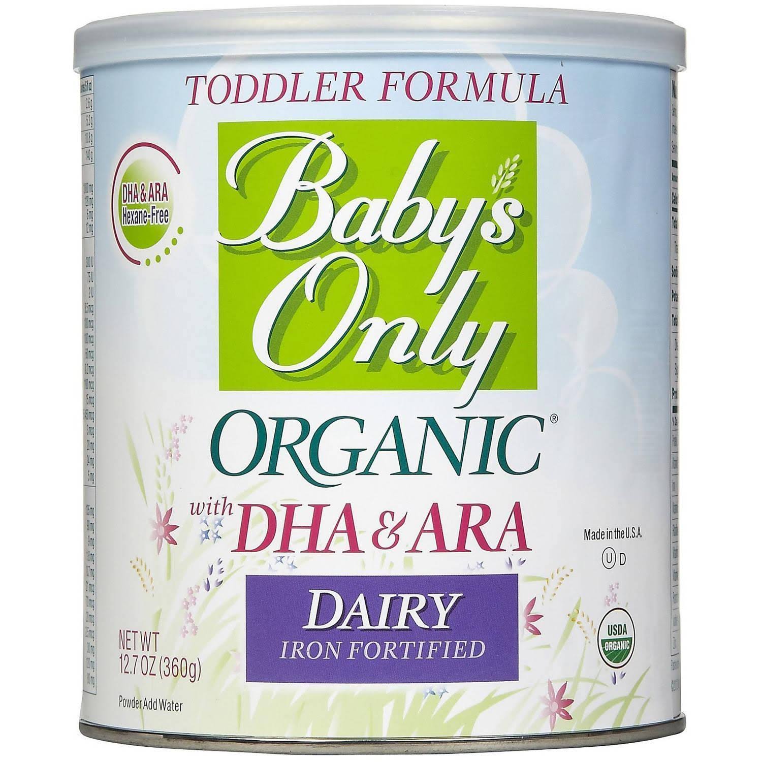 Baby&s Only Organic Dairy with DHA u0026 Ara Formula, 12.7 oz (Pack of 6)