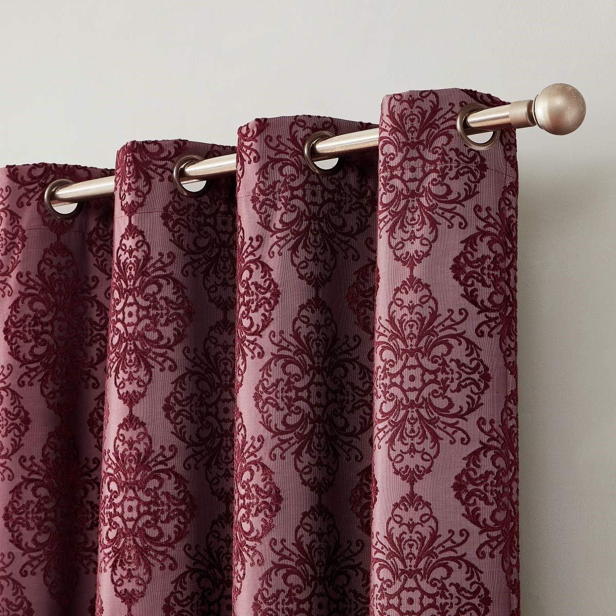 WARM HOME DESIGNS Pair of 2 Extra Large 108&rdquo; x 100&rdquo; Gray Silver Color 100% Blackout Room Divider Curtains. Separate Any Room & Save on Utilities with Insulated Thermal Drapes. RO Silver Wall 100&rdquo;