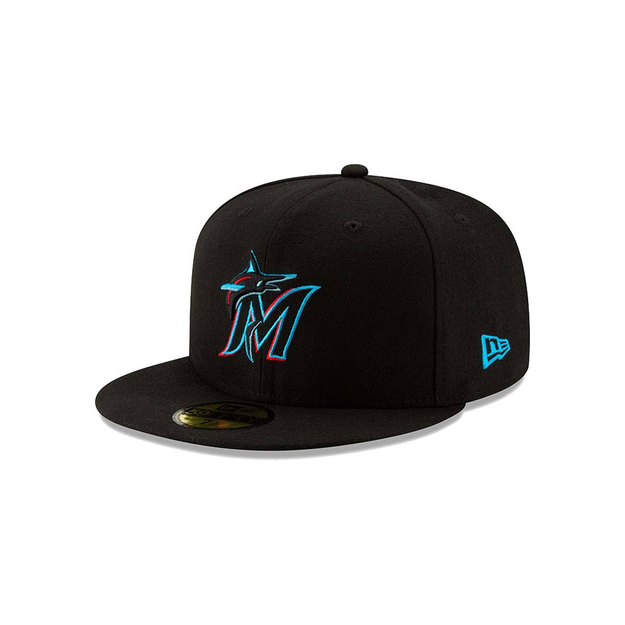 New Era Miami Marlins Authentic Collection 59FIFTY Fitted Cap - Black