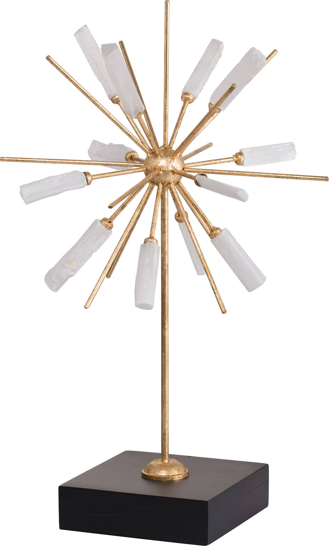 Au0026B Home 23-Inch Gold and White Florrie Accent