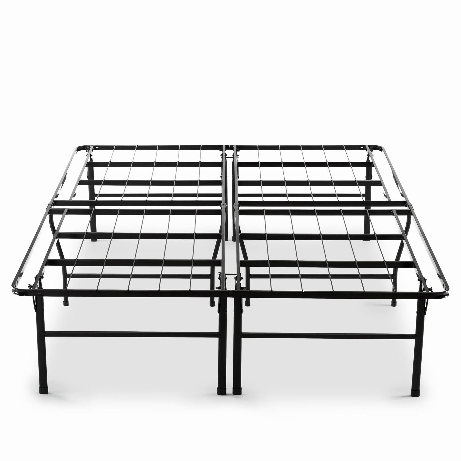 Priage 18-inch High Profile SmartBase Black Platform Bed Frame, King