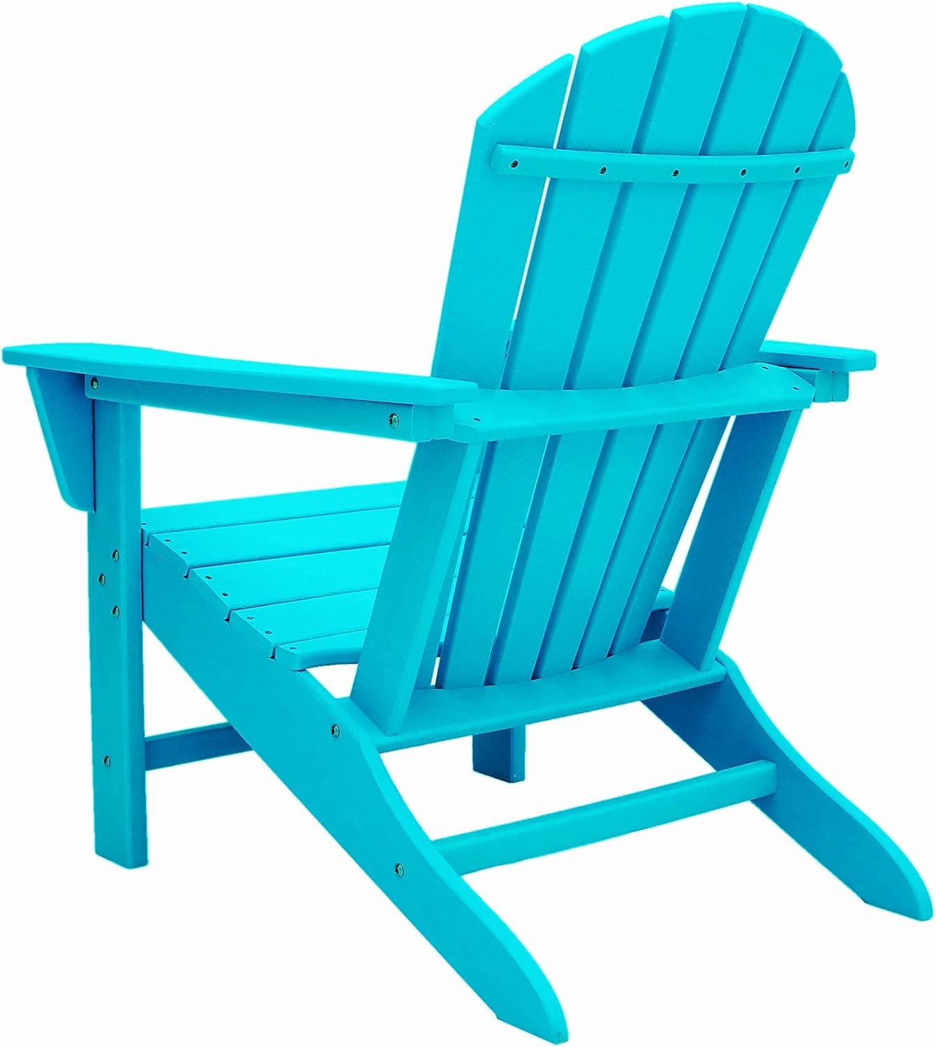 POLYDUN Adirondack Chair, HDPE Outdoor Weather Resistant Plastic Lounge Beach Chairs for Pool Patio Deck Garden, Backyard and Lawn Furniture(White)