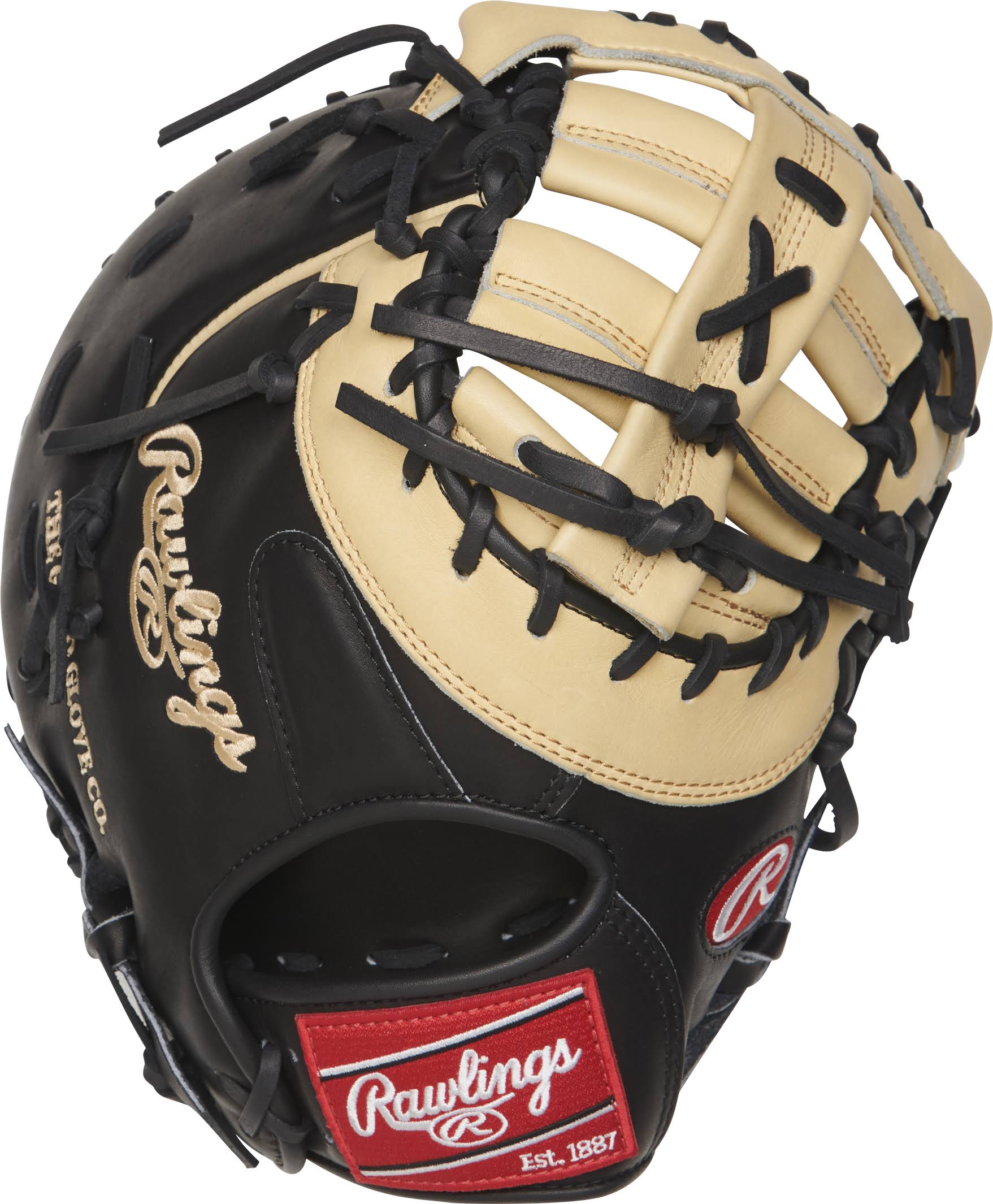 Rawlings Heart of the Hide First Base Mitt Baseball Glove, Black/Brown, 13