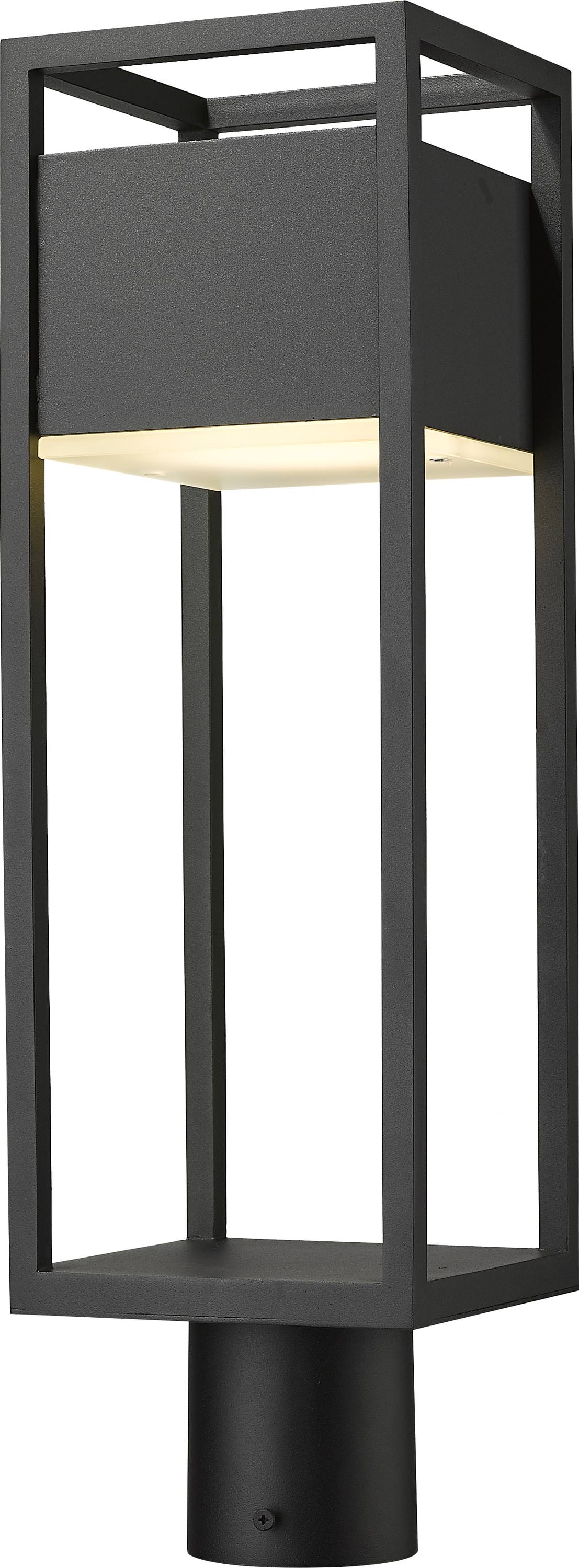 Z-Lite Barwick Black LED Outdoor Post Mount Fixture 585PHMR-BK-LED
