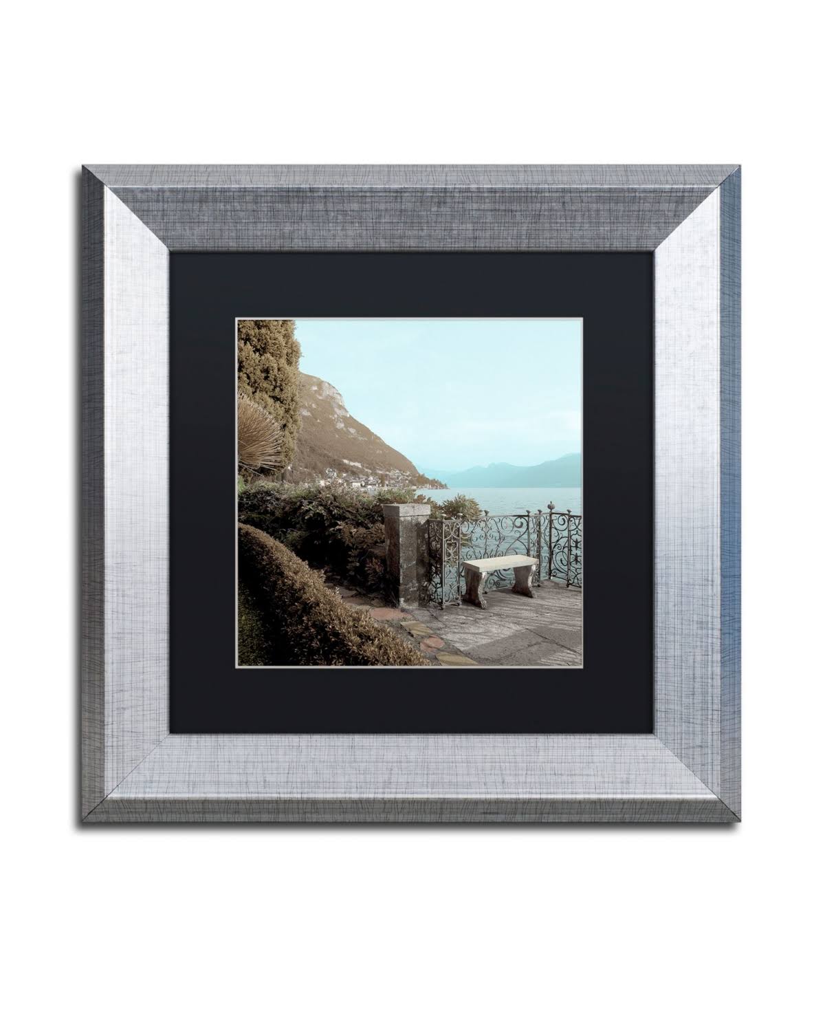 Trademark Art Contemporary 'Lake Vista IV' Black Matted Framed Art
