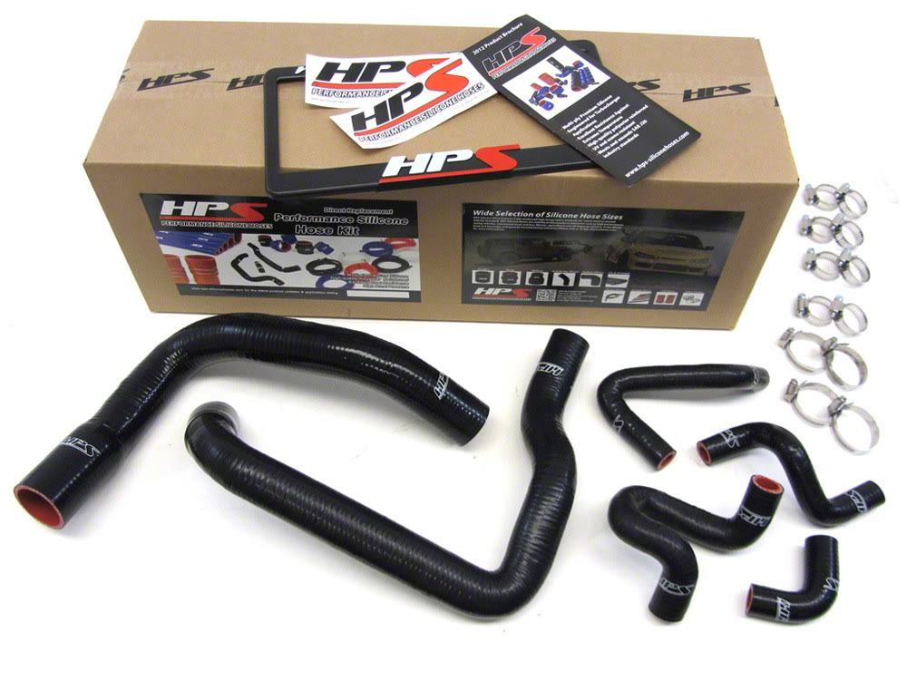 HPS 57-1010-BLK Black Silicone Radiator Coolant/Heater Hose Kit