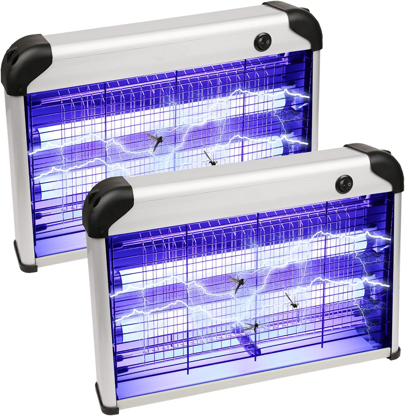 Electric Bug Zapper, 2 Pack Insect Killer with 20W UV Lamp Mosquito Zapper Trap for Mosquito, Fly, Moth, Wasp, Beetle & Other Pests Killer Indoor Residential & Commercial, 2022 Upgrade