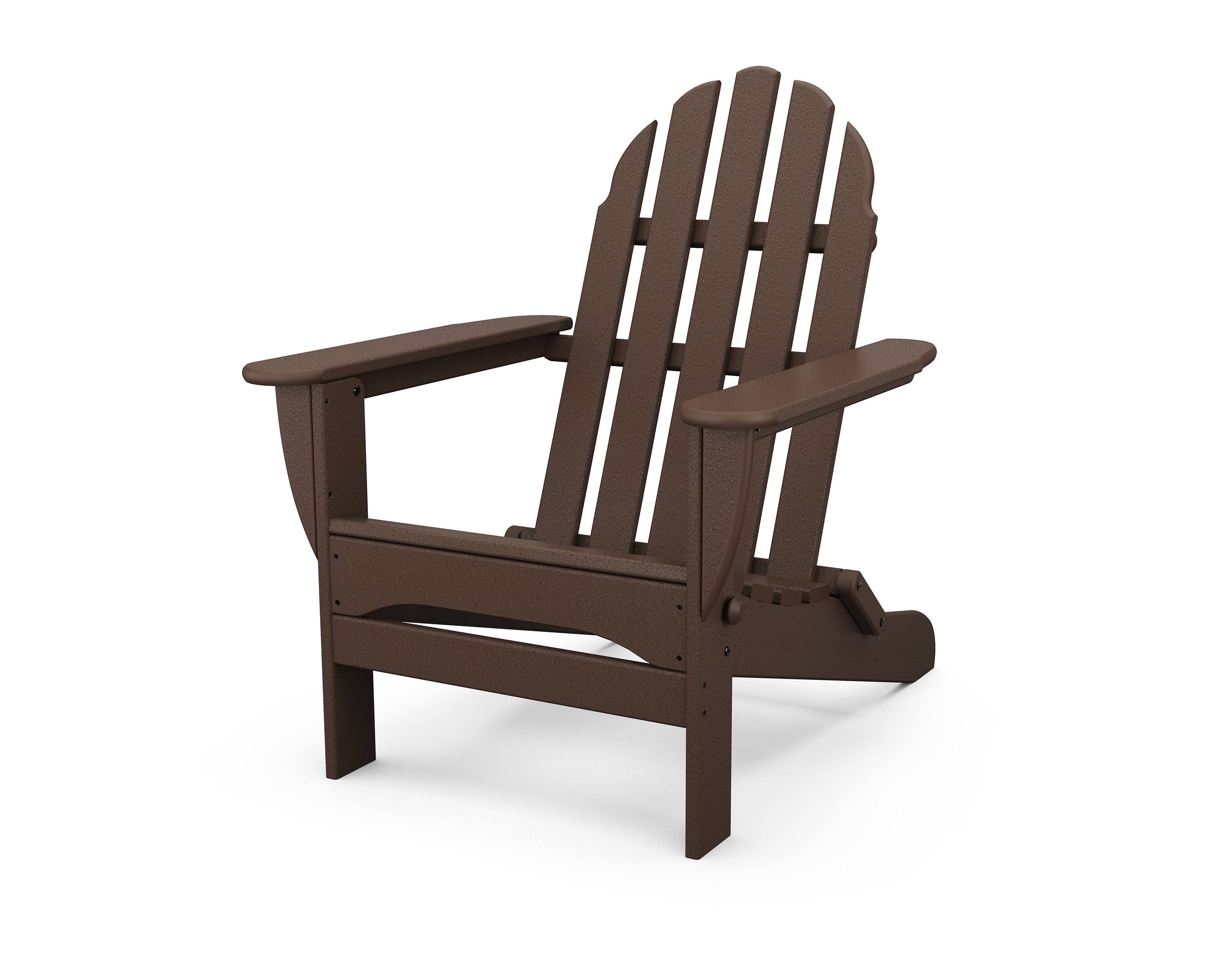 POLYWOOD Classic Folding Adirondack Chair - Mahogany
