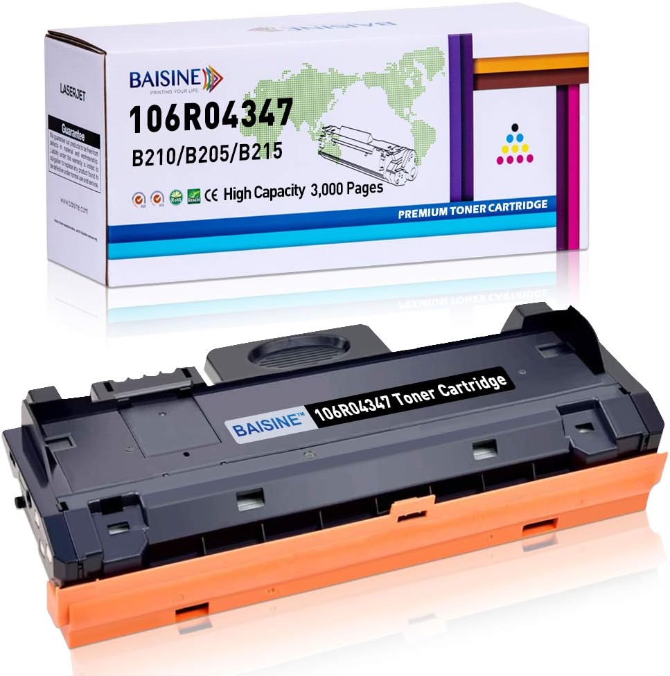BAISINE 106R04347 Compatible Toner Cartridge Replacement for Xerox 106R04346 106R04347 Black High Capacity Toner Cartridge (3,000 Pages) for Xerox B205 / B210 / B215, B205NI B210DNI B215DNI (1 Pack) Pack of 2