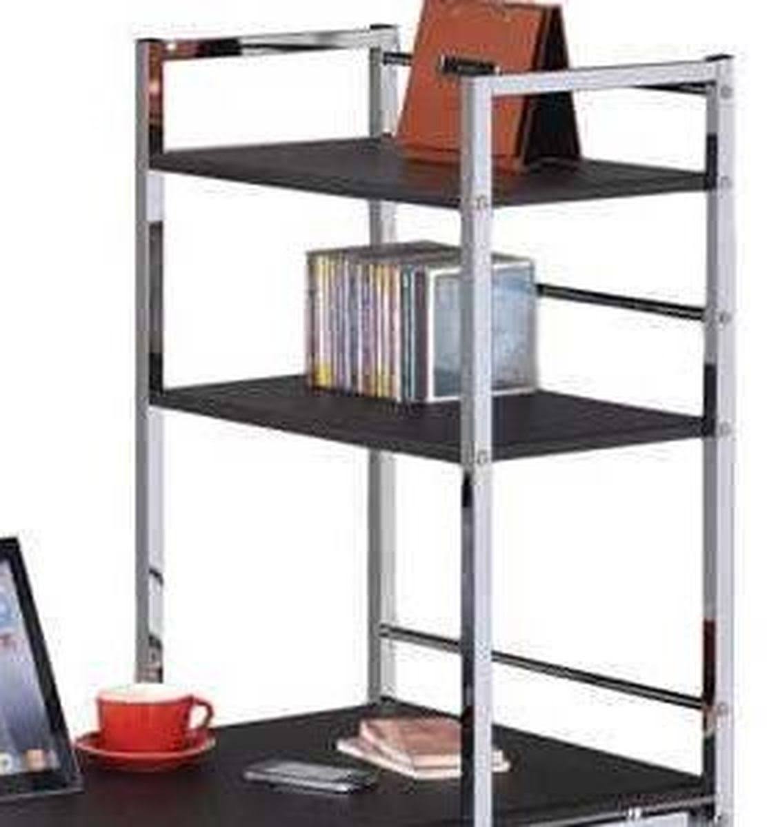 Acme Elvis Computer Desk Shelves Black Chrome