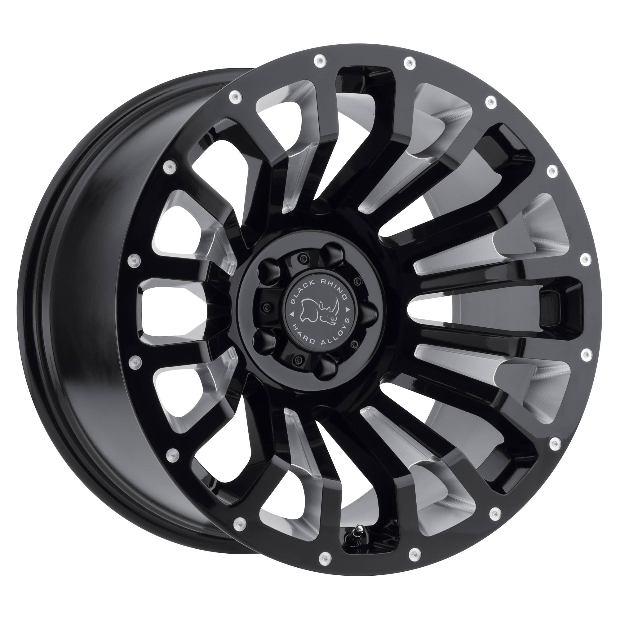 Black Rhino Pinatubo Milled Gloss Black Wheels | 1895PNT-88165B22