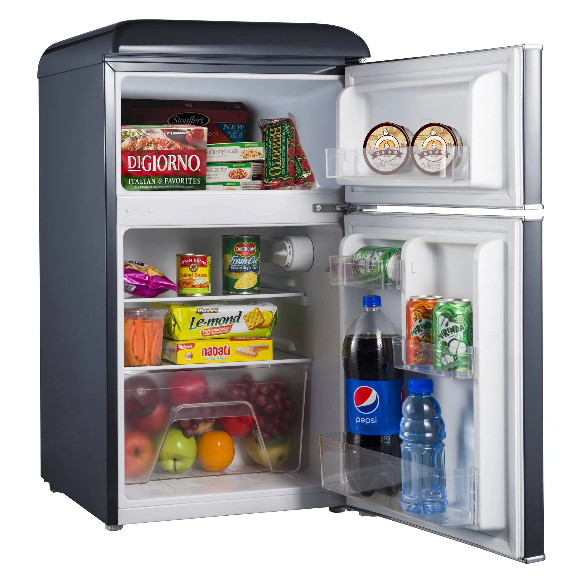 Galanz 3.1 Cu ft Black Retro Mini Fridge
