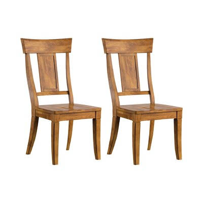 Thaddeus Panel-back Dining Chair Color: Oak