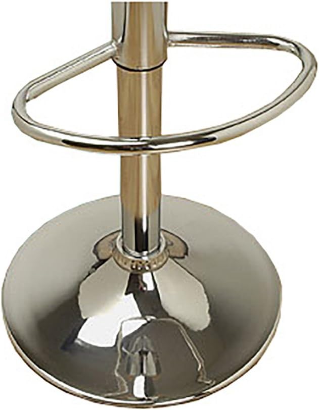 Modern Home Set of 2 Alpha Leather Contemporary Bombo Style Adjustable Barstool - Black Licorice Baseball Stitch