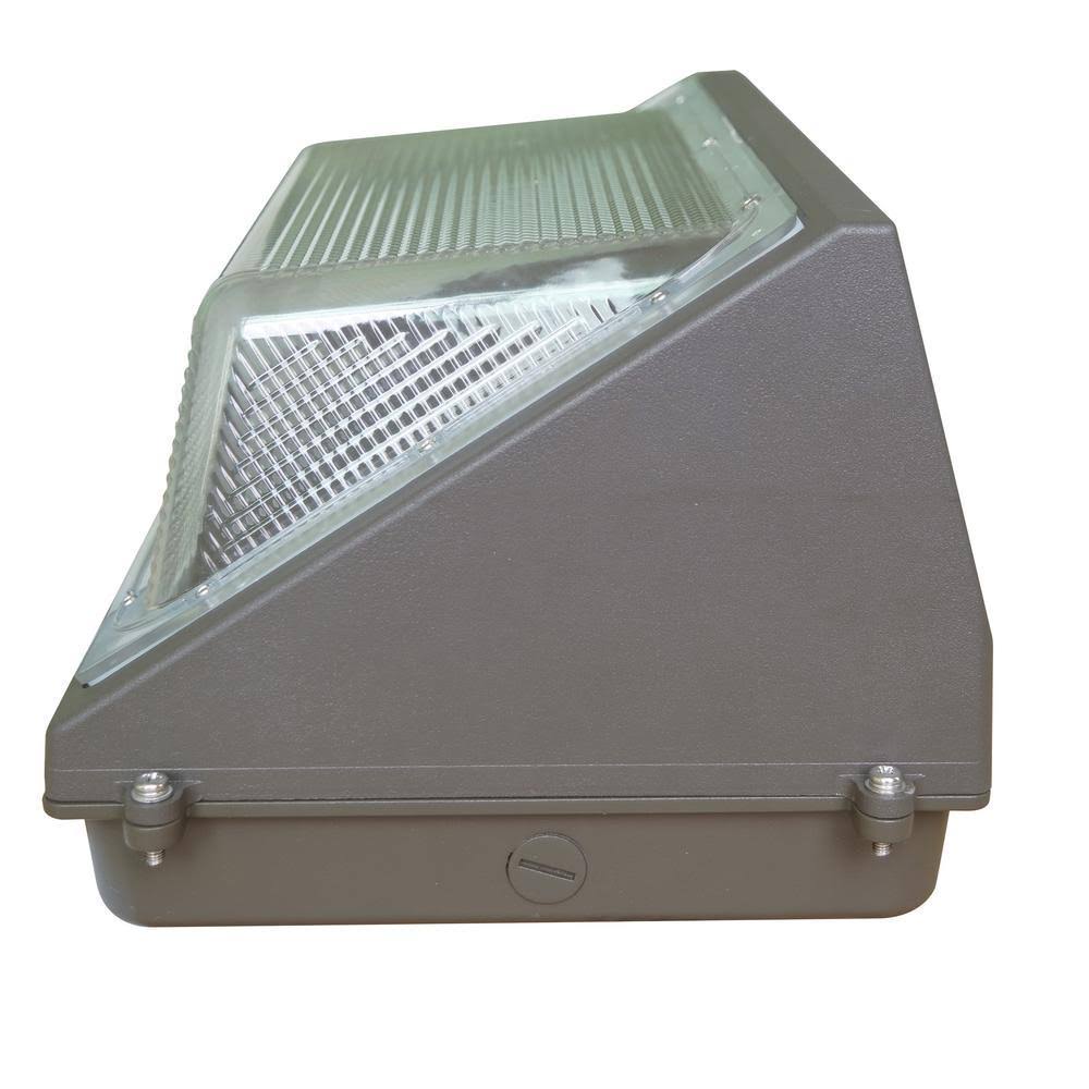 Ju0026H LED 100-Watt Integrated LED Bronze Outdoor Industrial-Grade Wall Pack Light