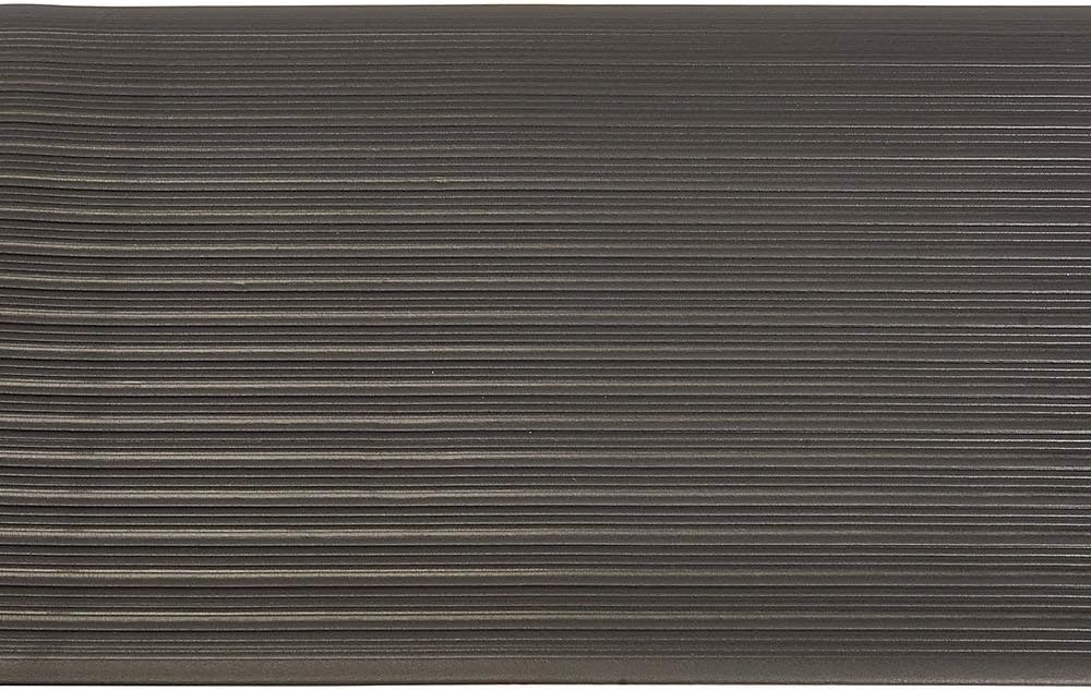 Genuine Joe Anti-Fatigue Mat with Vinyl Foam, Beveled Edge, 3 by 5-Feet, Black