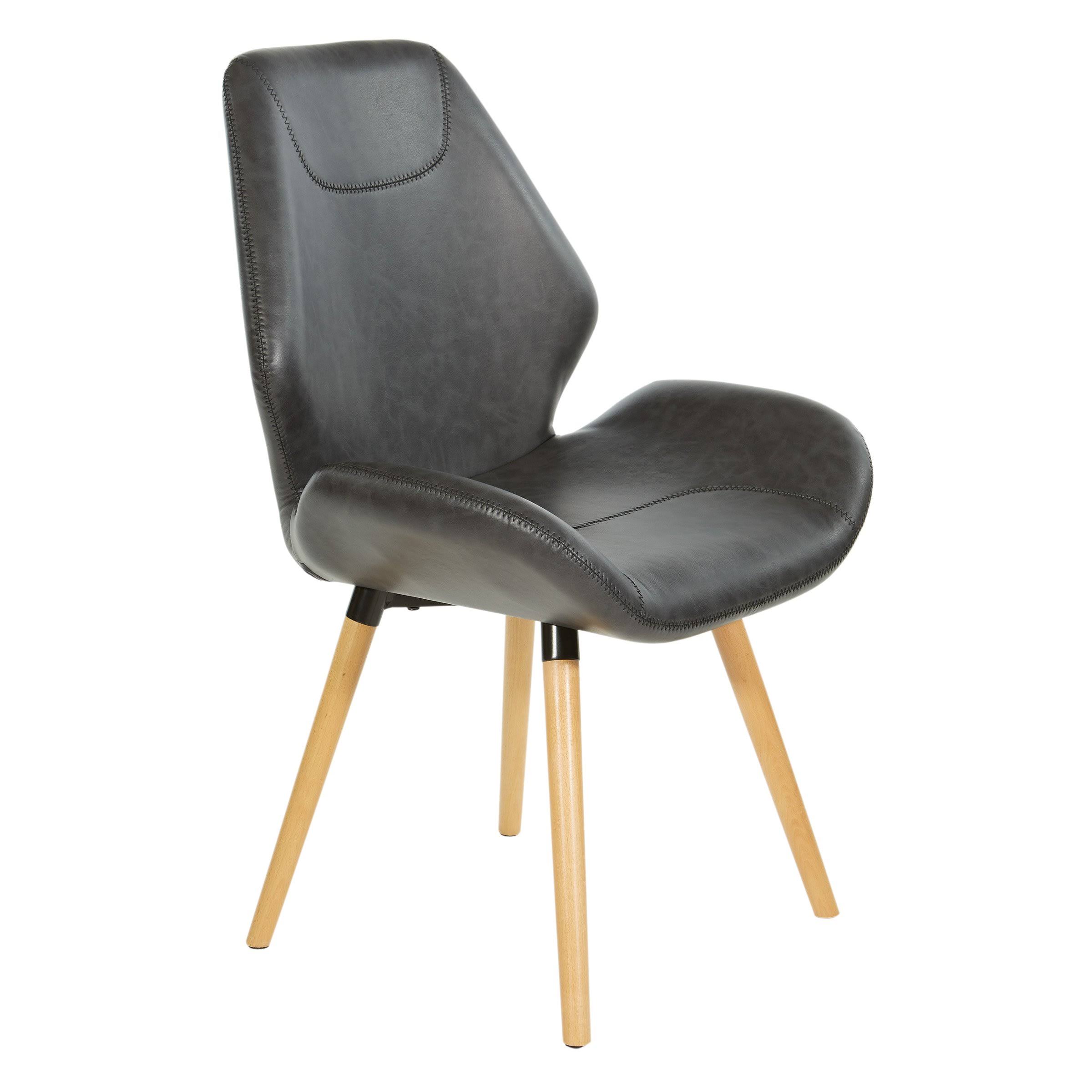 Osp Home Furnishings Ventura Dining Chair 2-Pack, Black