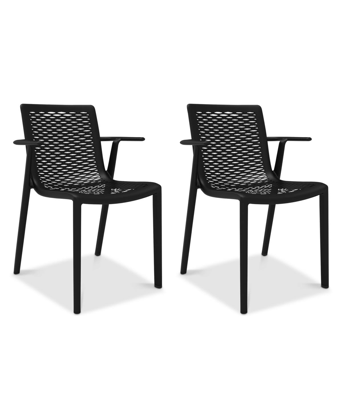 Netkat Armchair (Set of 2) Resol Grupo Finish: Black