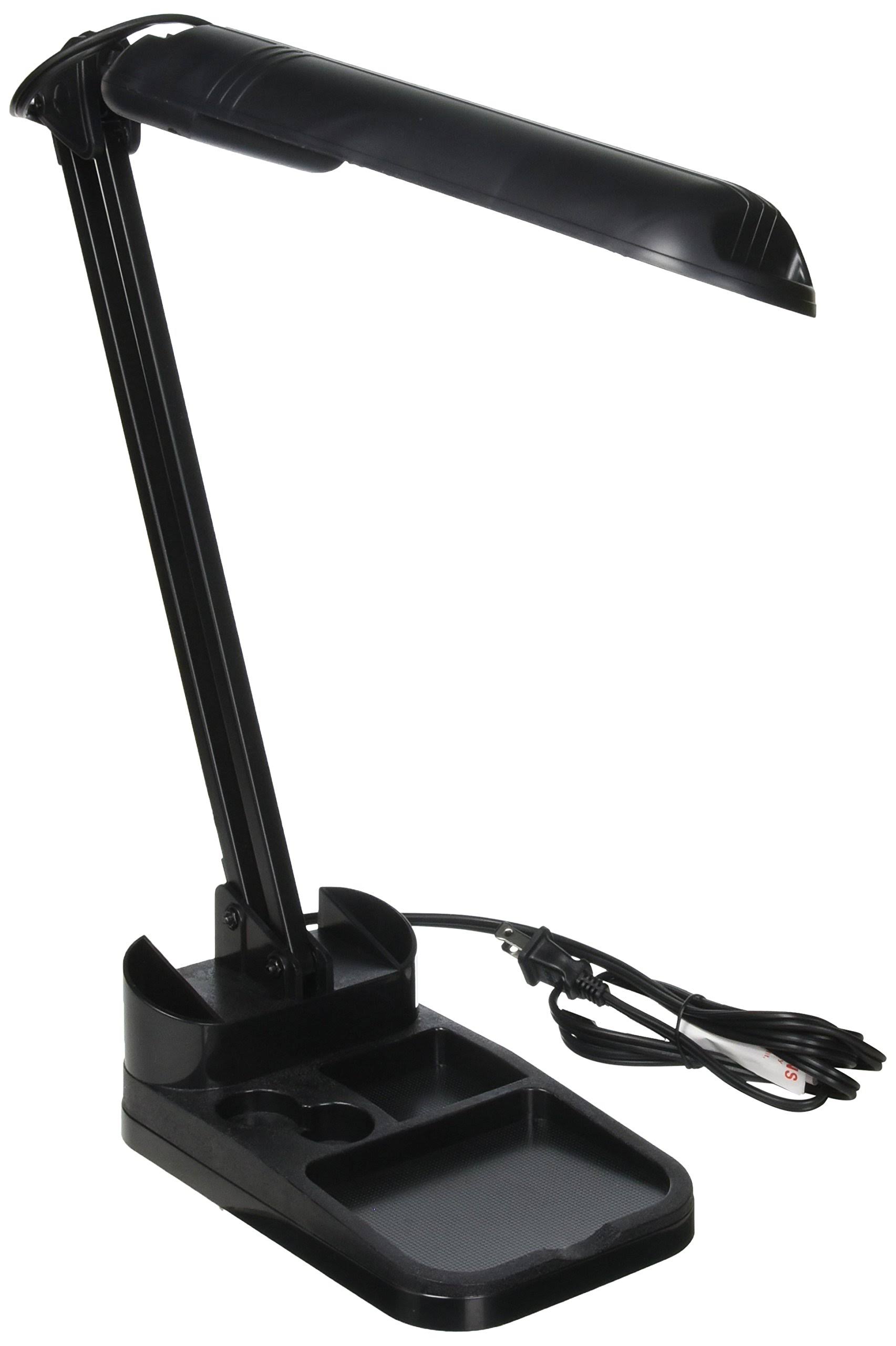 Ledu Flexible Organizer Compact Fluorescent Lamp, 17x22 High, Matte Black