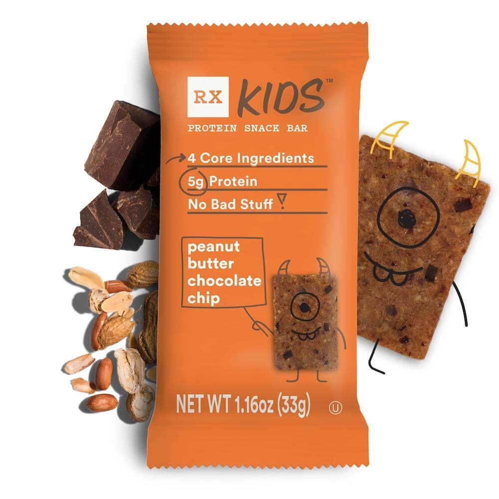 RXBAR, RX Kids Protein Snack Bar, Peanut Butter Chocolate Chip, 1.16oz Bars, 30ct, New Taste and Texture Pack of 2