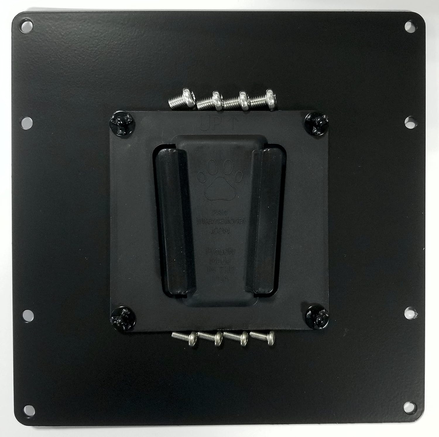 PAW International 200mm x 200mm Metal Adapter with PAW Polymer RV TV Bracket Attached