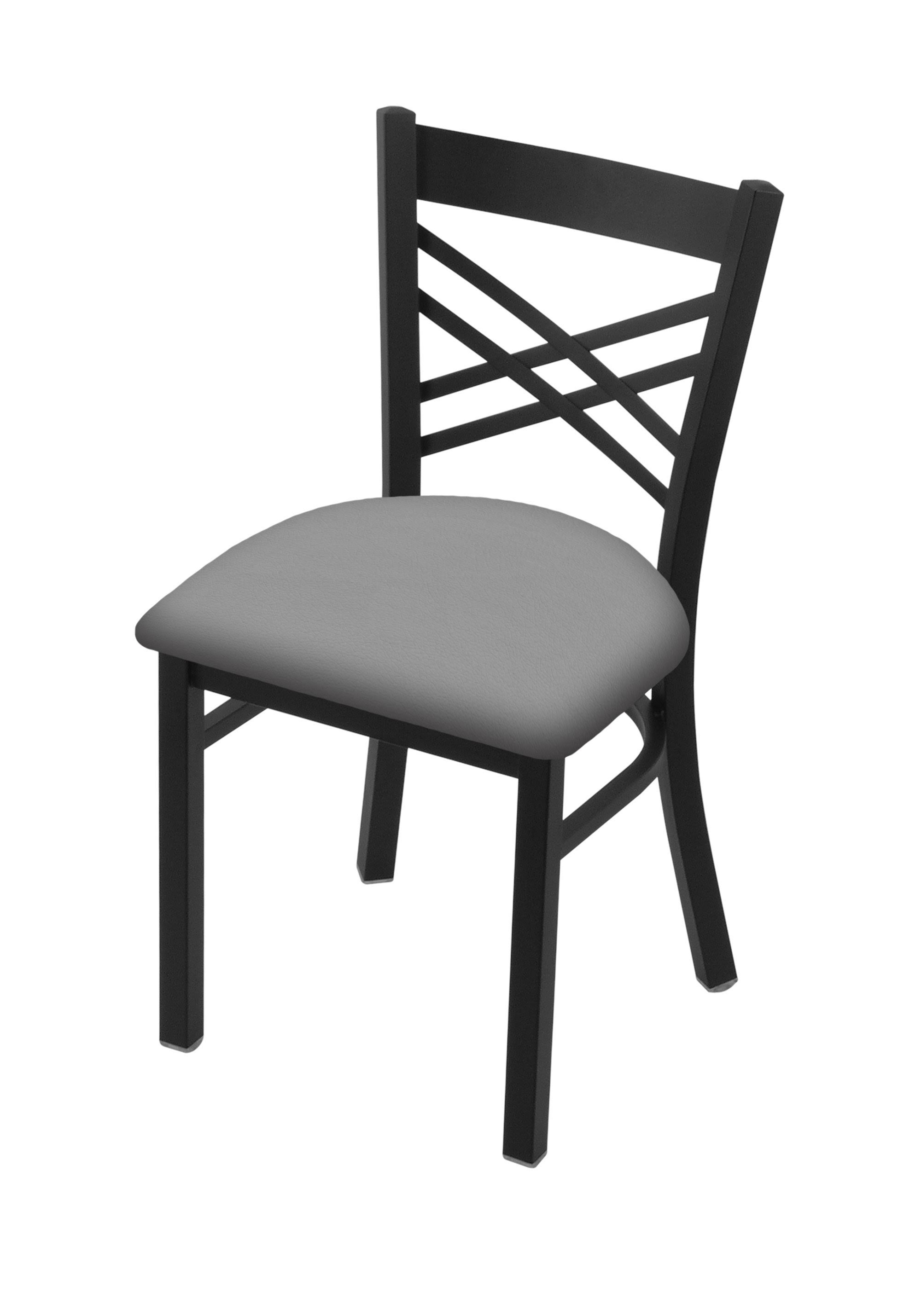 Holland Bar Stool 620 18x22 Catalina Black Wrinkle Chair with Allante Beechwood Seat