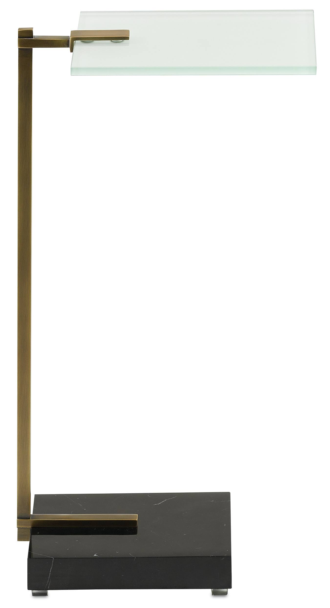 Currey u0026 Company Neil Drinks Table in Antique Brass u0026 Black