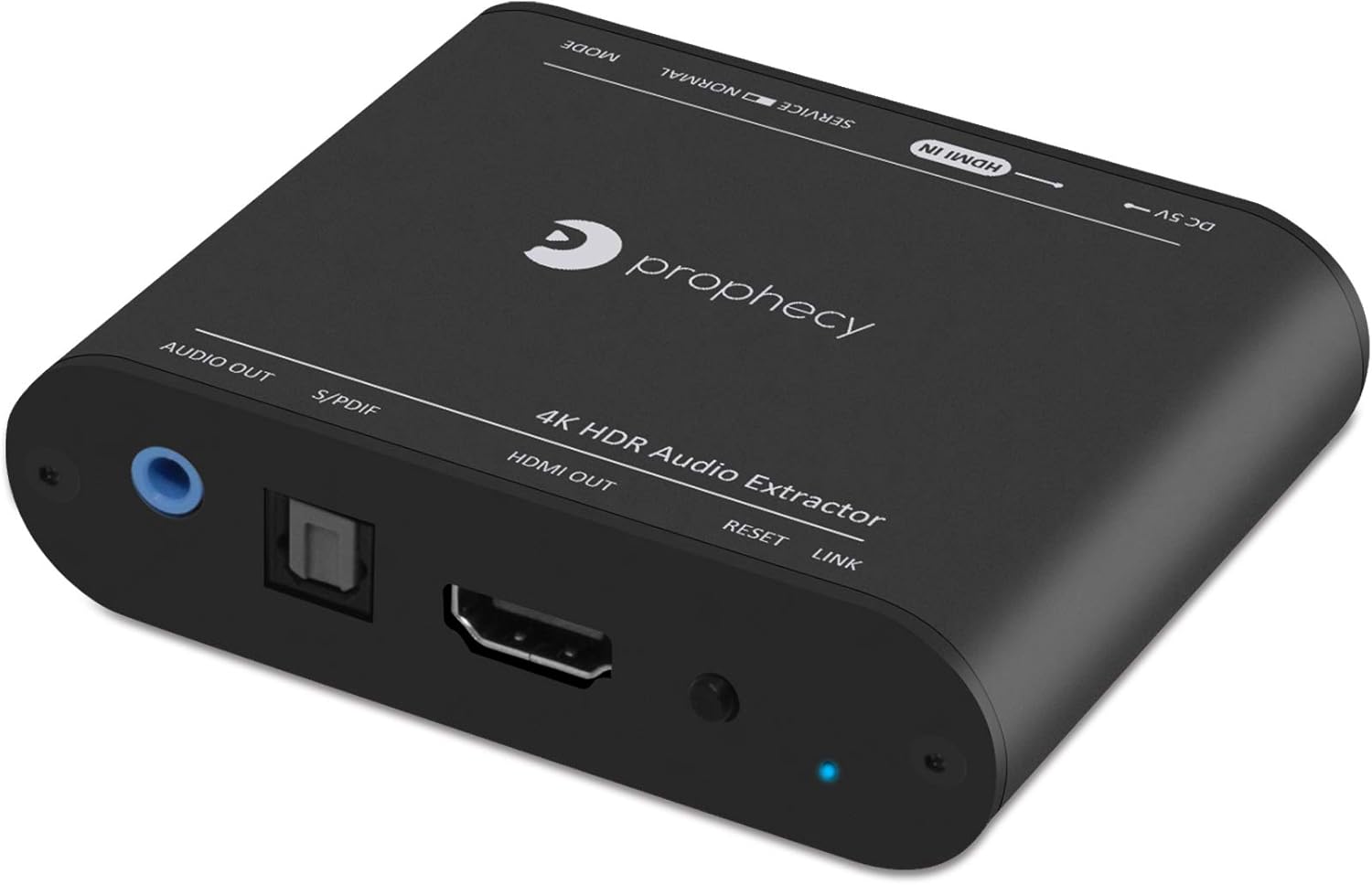 gofanco Prophecy HDMI 2.0 Audio Extractor Converter & Repeater, HDMI to Optical Toslink + 3.5mm Stereo Analog Output &ndash; 4K 60Hz, HDR, HDMI 2.0a, HDCP 2.2, EDID, CEC, ARC, De Embedder, TAA Compliant