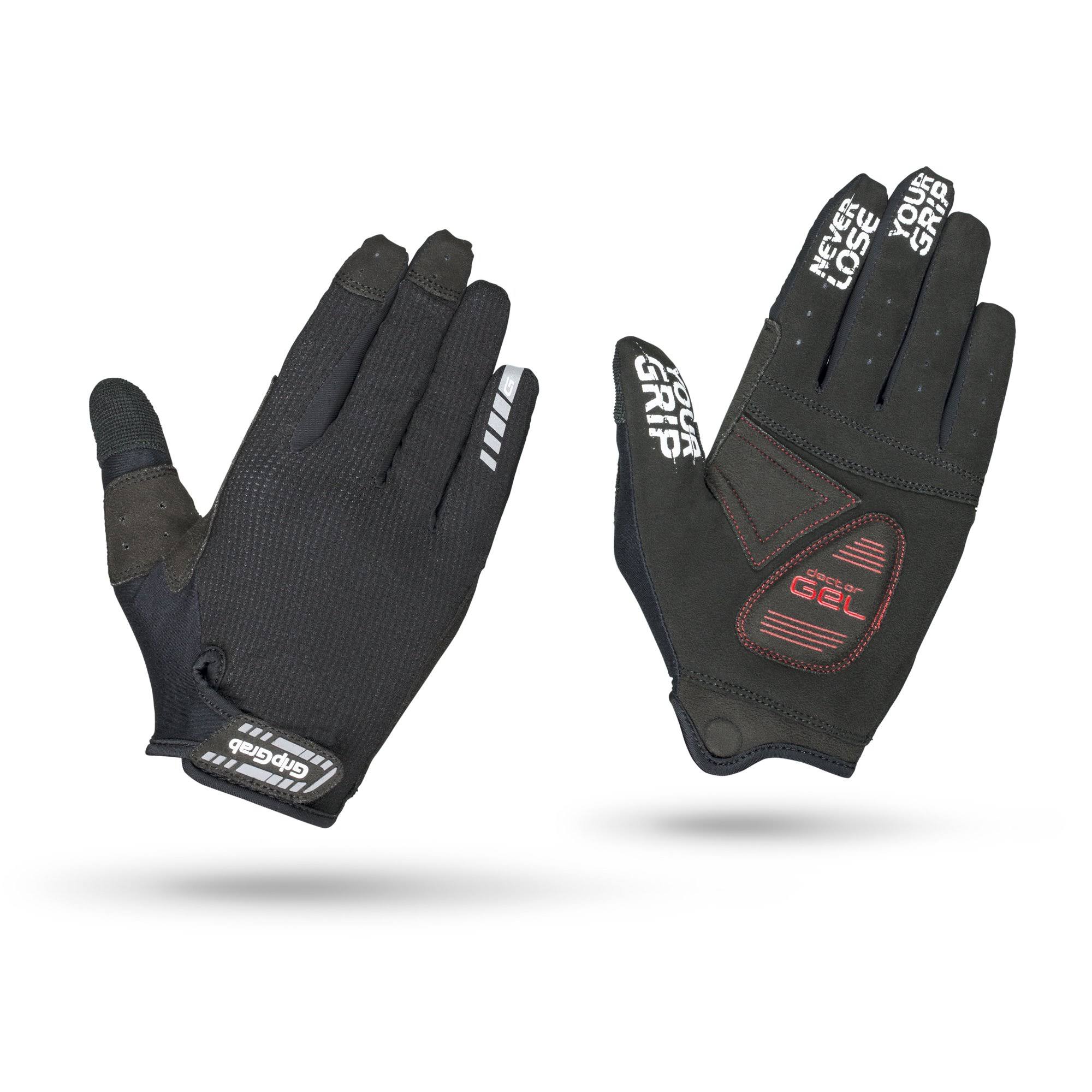 GripGrab Supergel XC Touchscreen Full Finger Glove XL Black Gloves