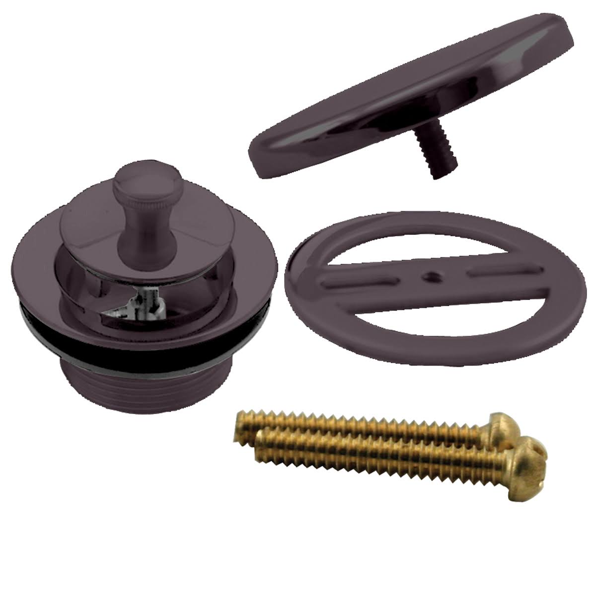 Westbrass D94H-12 Twist u0026 Close Tub Trim Set with Floating Overflow Faceplate - Oil Rubbed Bronze