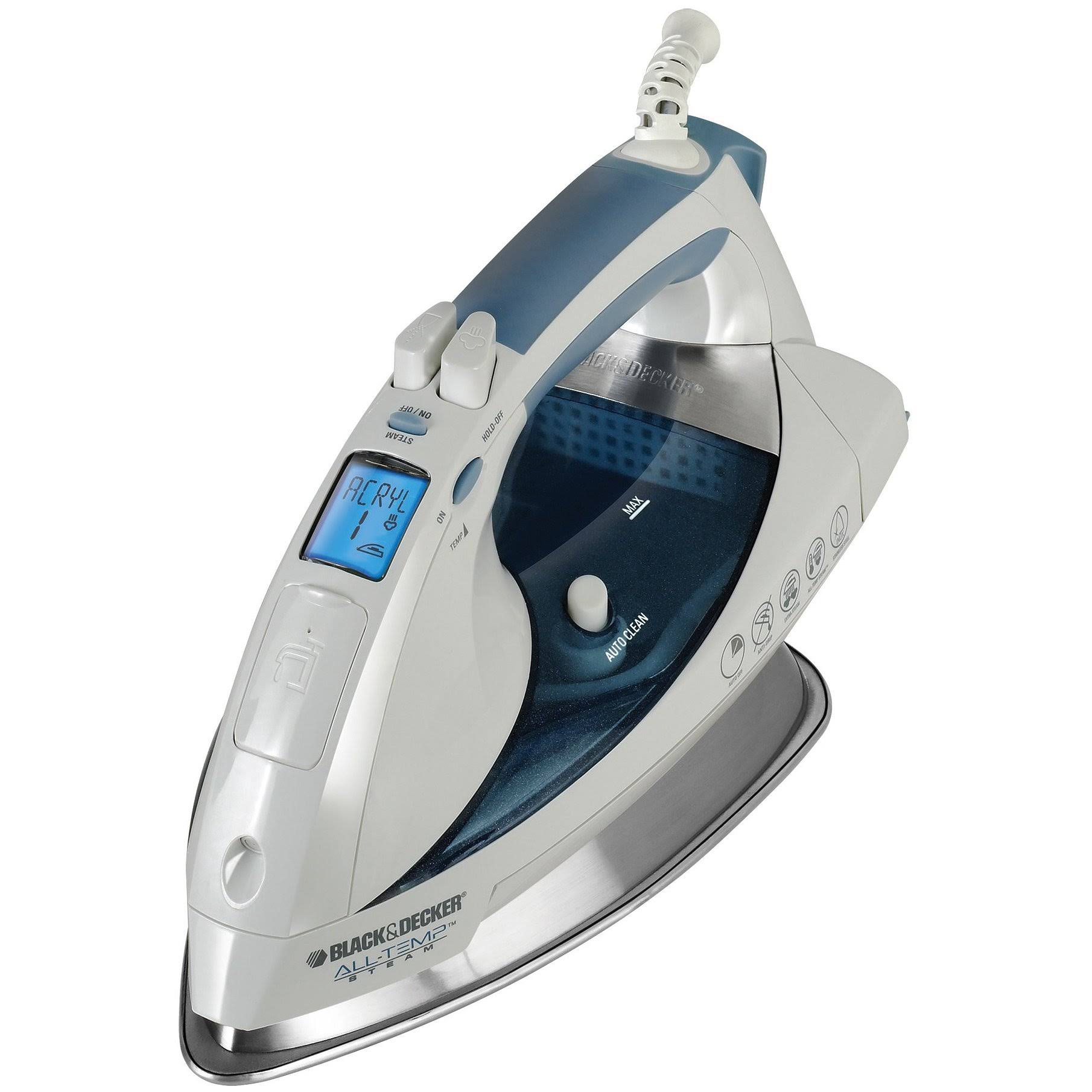 Black u0026 Decker All Temp Steam Digital Iron D6000