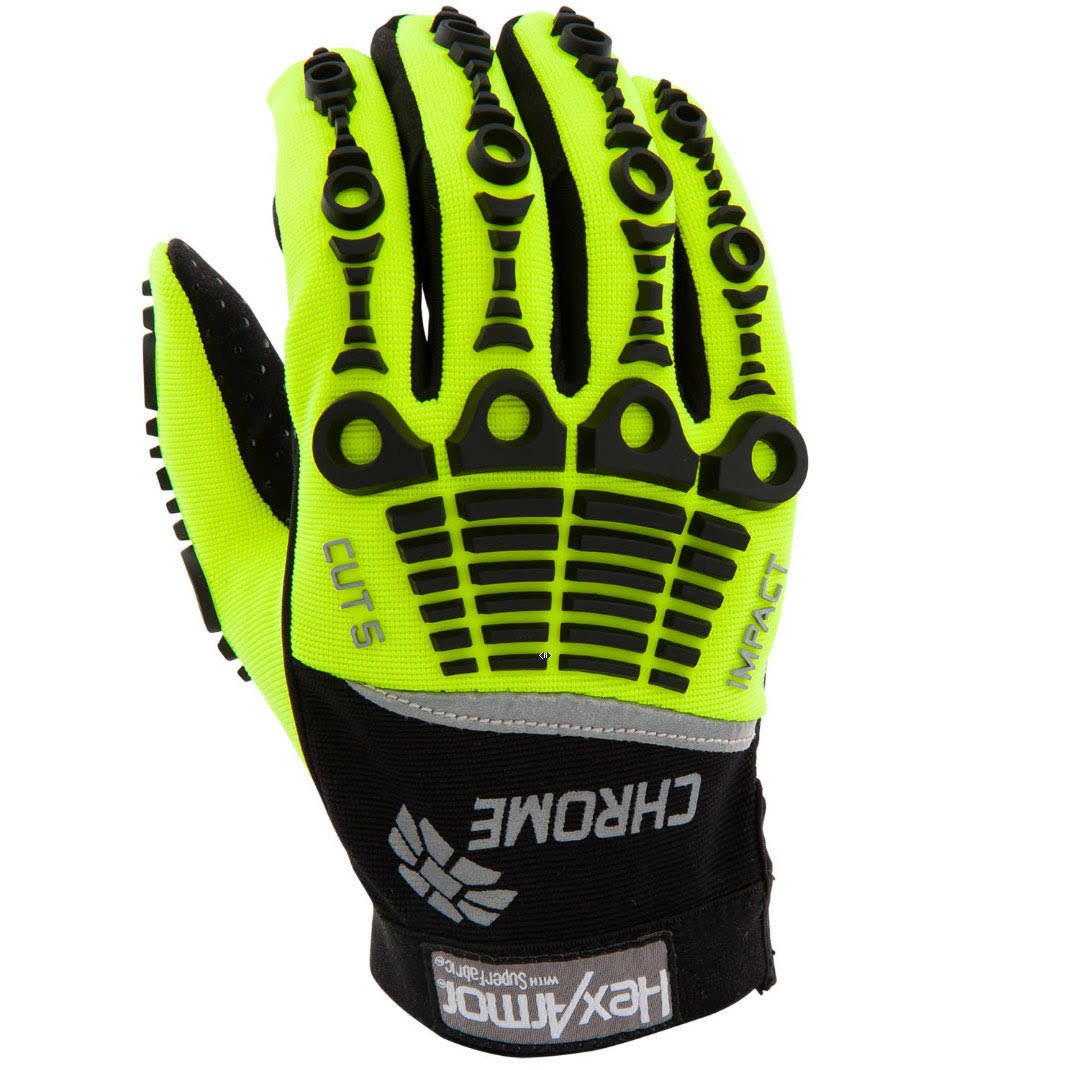 HexArmor Cut Resistant Gloves Black, Green 4026-M (8)