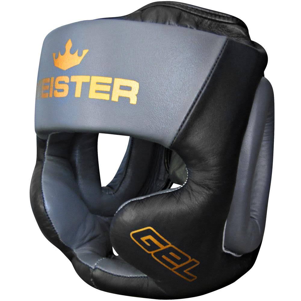 Meister Gel Full-Face Training Head Guard for MMA, Boxing u0026 Muay Thai - Black/Charcoal - Large/X-Large