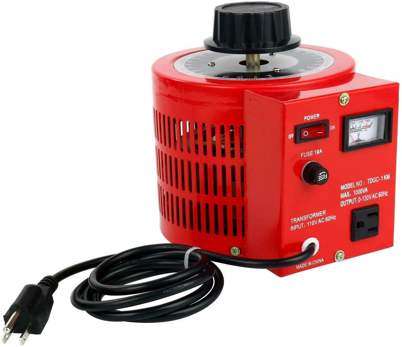 YaeCCC 3 Amp Variable Voltage Transformer, 120VAC Input, 0-120V/130VAC Output Automatic Voltage Converter(300W Max) Pack of 2