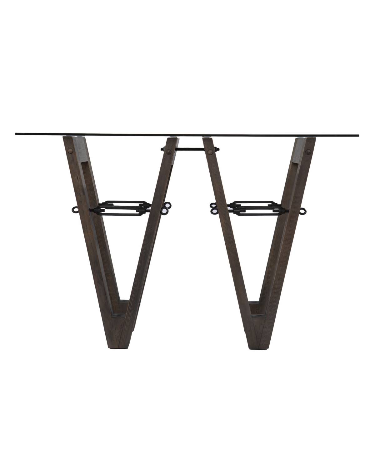 Garto Reclaimed Wood Console Table - Brown and Black Finish