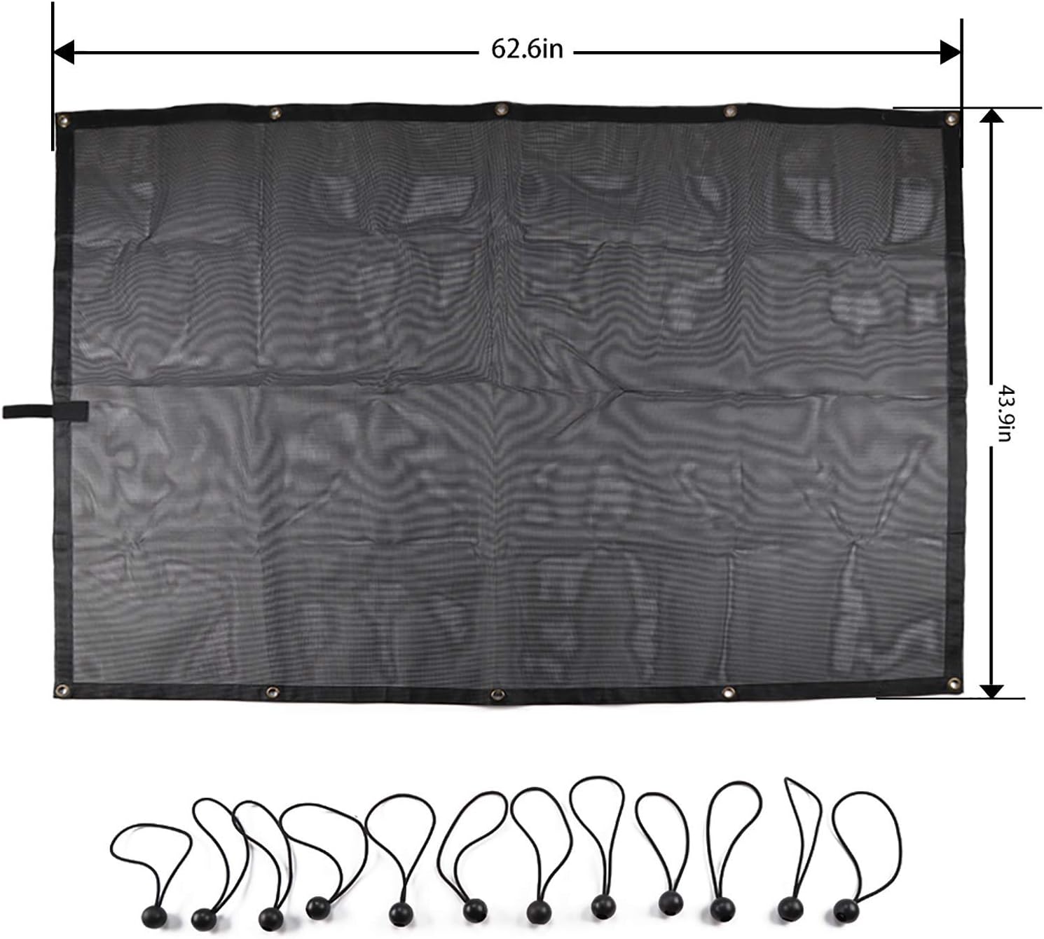 RT-TCZ Durable Polyester Mesh Bikini Top Cover Provides UV Sun Protection for 1997-2006 Jeep Wrangler TJ & Unlimited (TJ-Black)