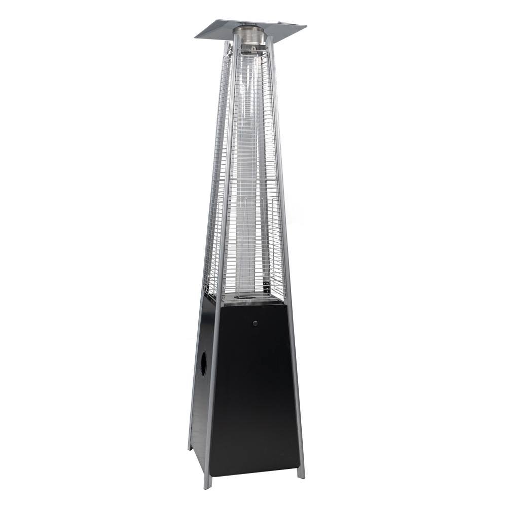 Patio Post 42,000 BTU Black Commercial Pyramid Flame GAS Patio Heater, Quick Start Ignition, Auto Shut Off Satety Feature GHFIRE