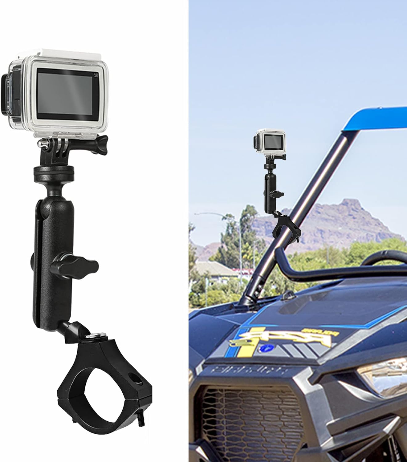 UTV/ATV RZR Action camera mount ​holder 360&deg; Rotaion Camera Mount gopro accessories fit 1.75