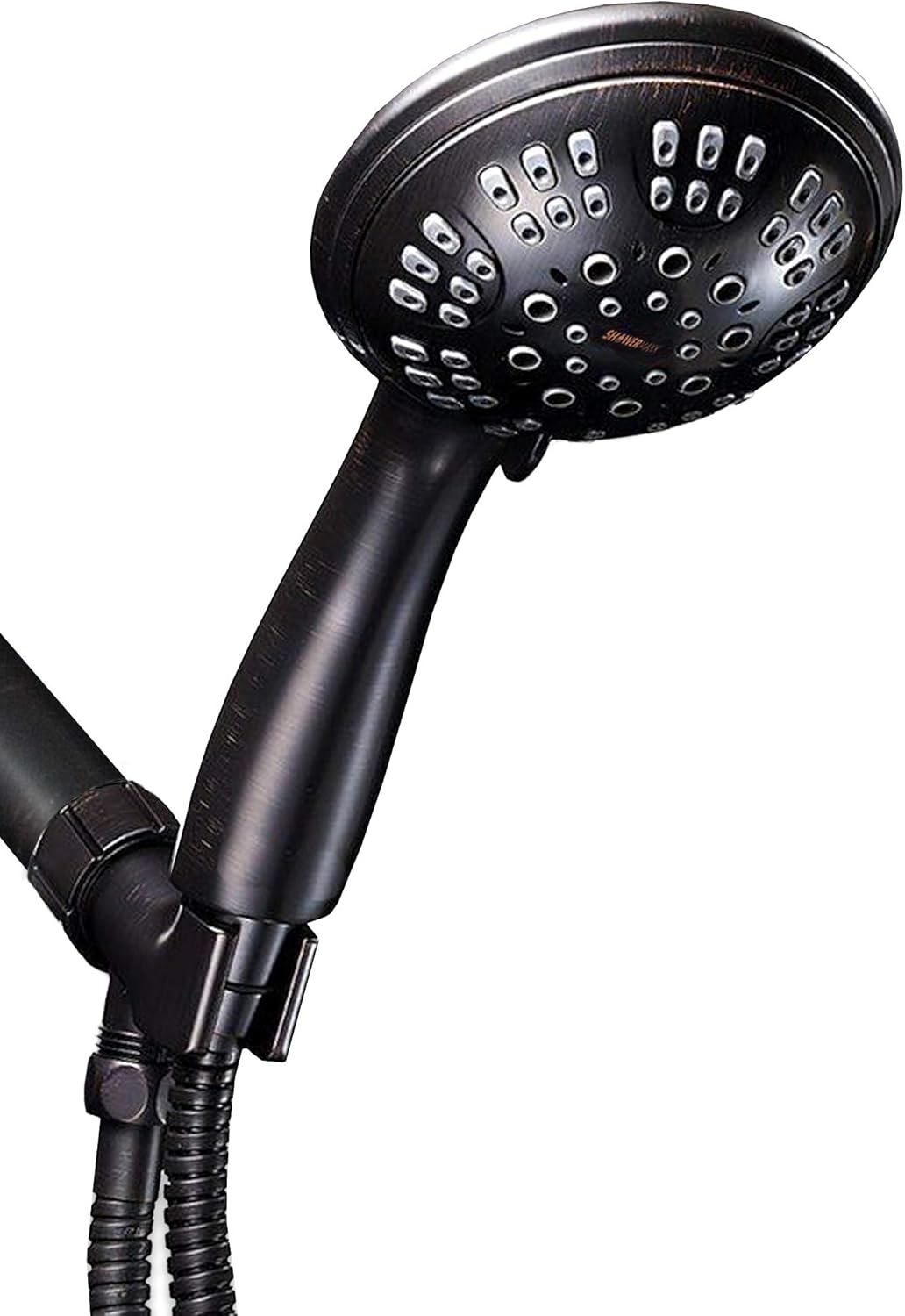 ShowerMaxx, Luxury Spa Series, 6 Spray Settings 4.5 inch Hand Held Shower Head, Extra Long Stainless Steel Hose, MAXX-imize Your Shower with Showerhead in Polished Brass/Gold Finish Pack of 2