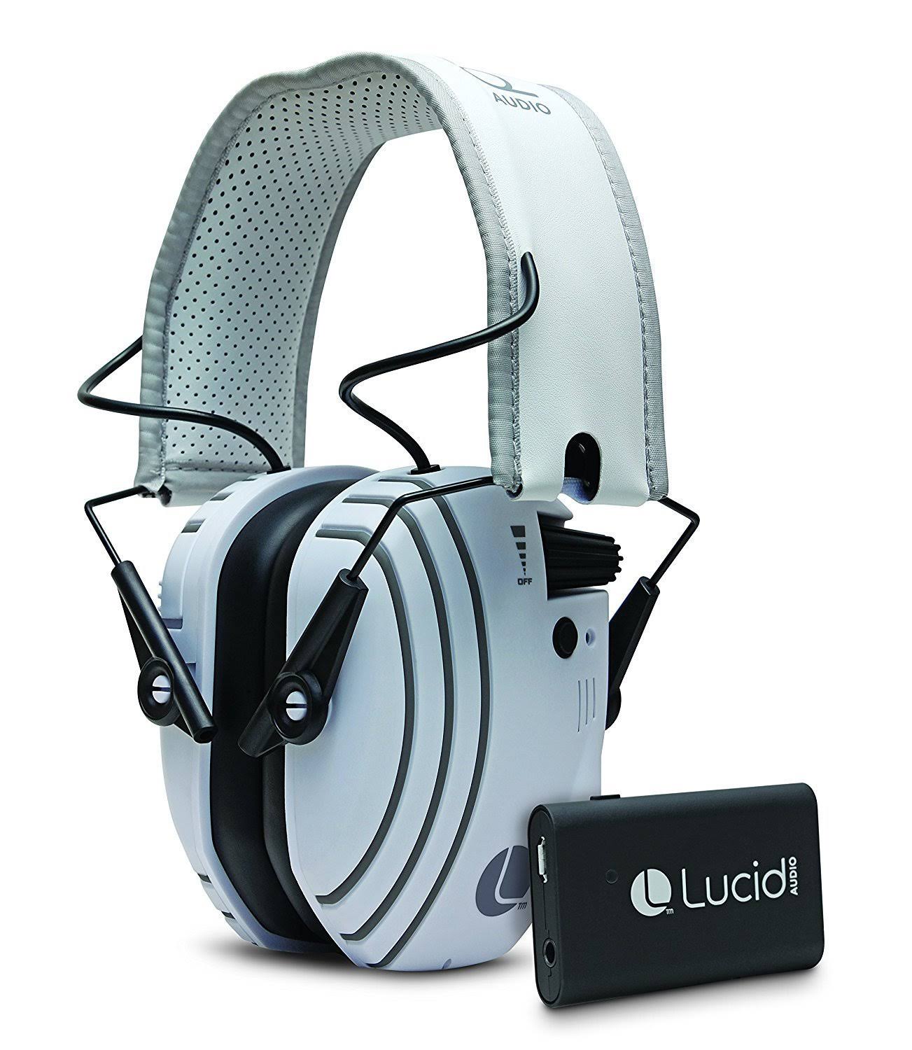 Lucid Audio Hearing Bluetooth Wireless Over-Ear Headphones with Mic and Lucid Audio TV Streamer - Omni-Directional - Blue/Black