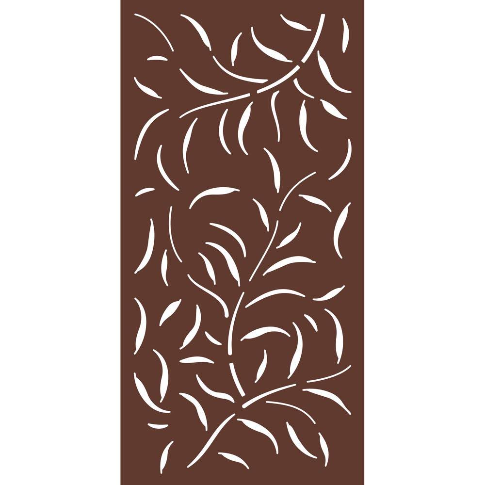 Modinex 6 ft. x 3 ft. Espresso Brown Composite Decorative Fence Panel in The Acacia Design