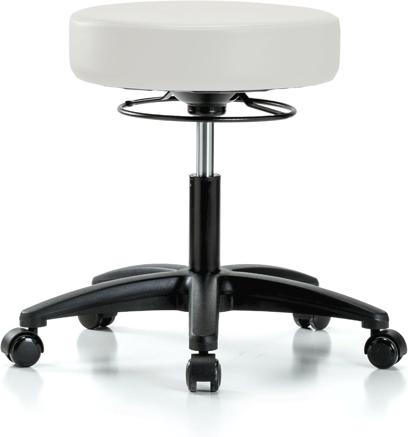 Perch 360 Degree Rolling Height Adjustable Massage Therapy Swivel Stool for Hardwood or Tile | Desk Height | 300-Pound Weight Capacity | 12 Year Warranty (Colonial Blue Vinyl)