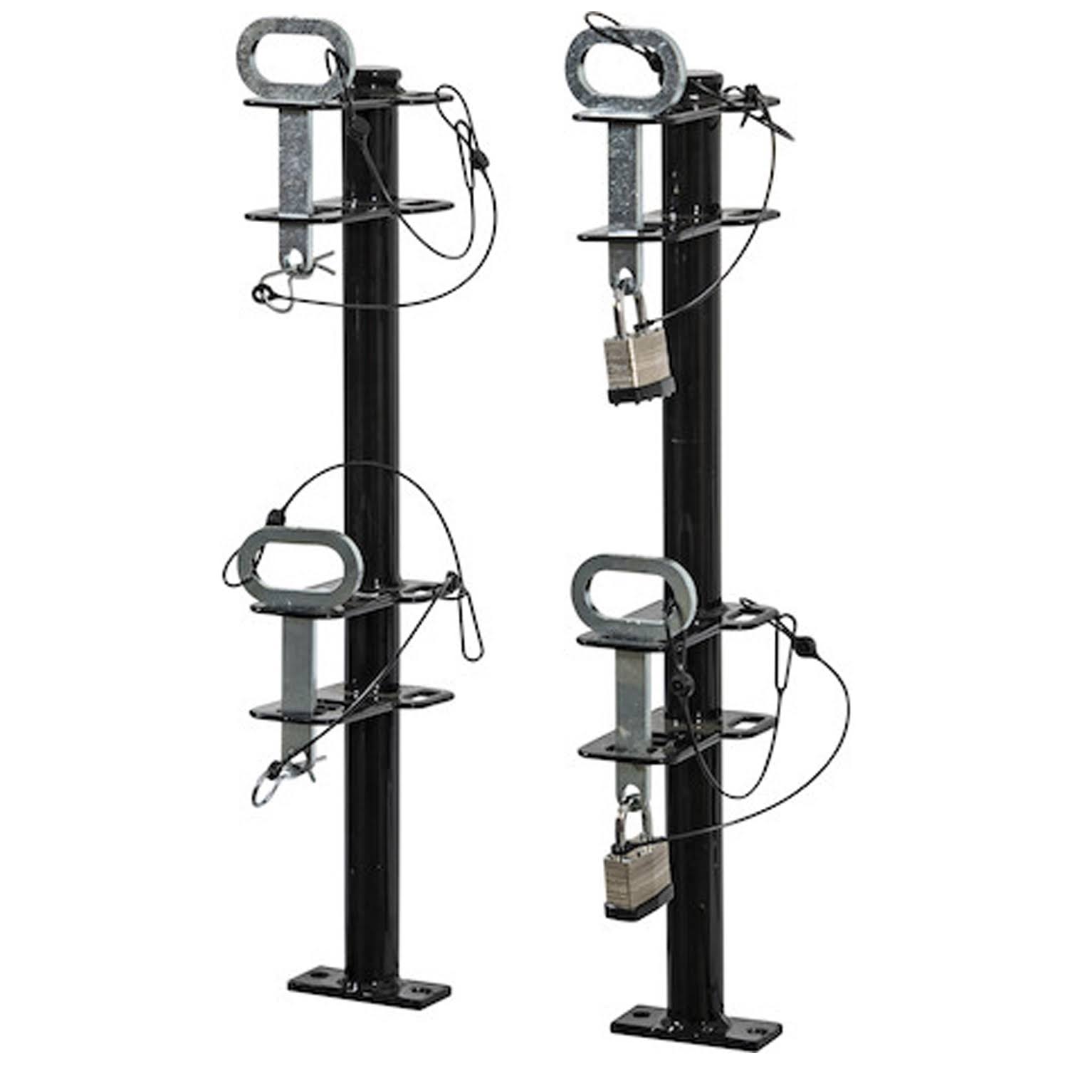 Buyers Products Lt18 2 Channel Lockable Trimmer Rack, 2-Position, Black