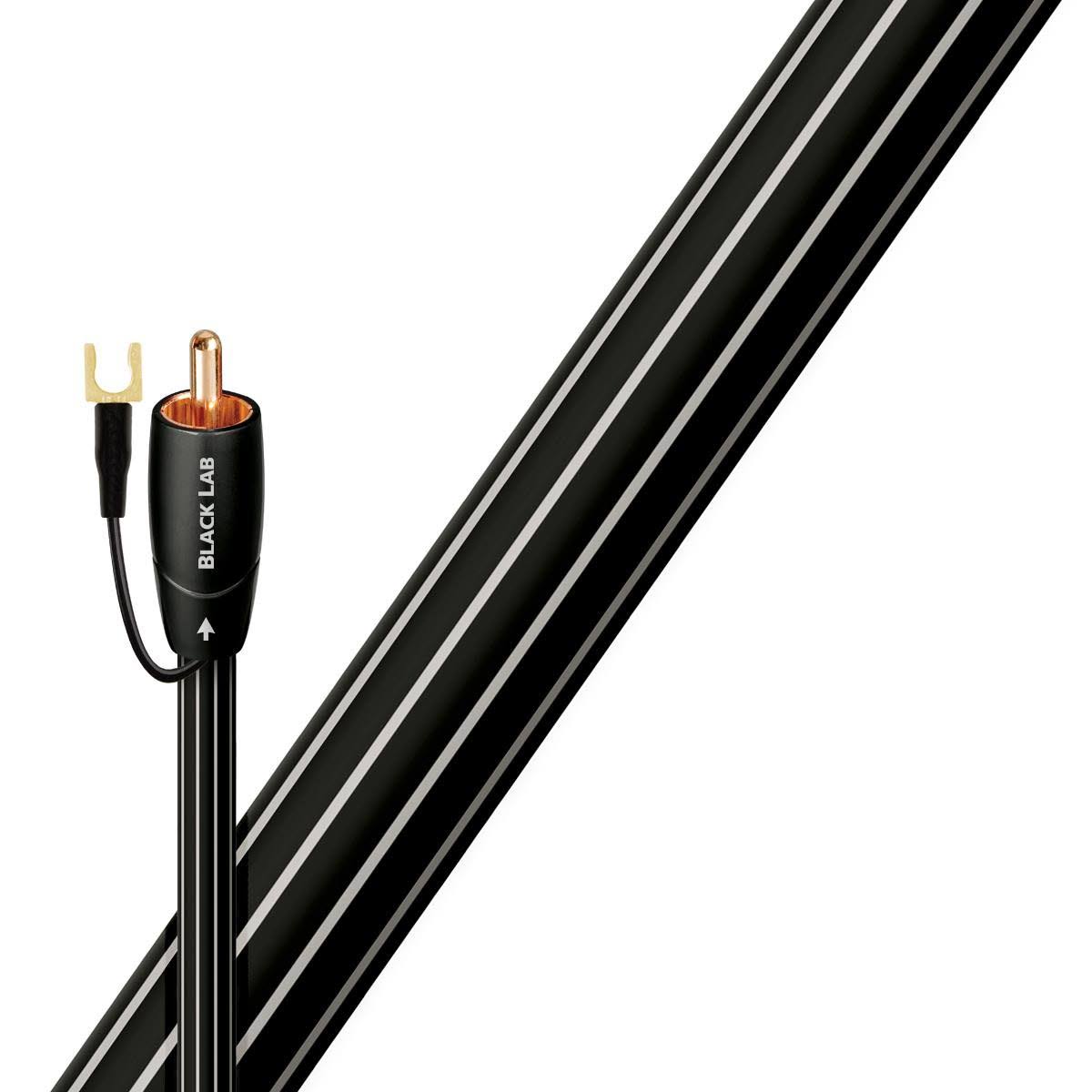 AudioQuest Black Lab - Subwoofer cable - Black/white stripes - 26 ft - M RCA to M RCA