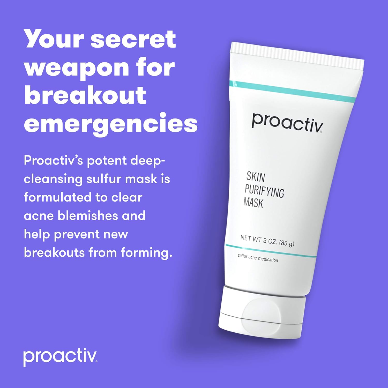 Proactiv Skin Purifying Acne Face Mask and Acne Spot Treatment - Detoxifying Facial Mask with 6% Sulfur 3 Oz 90 Day Supply Pack of 2